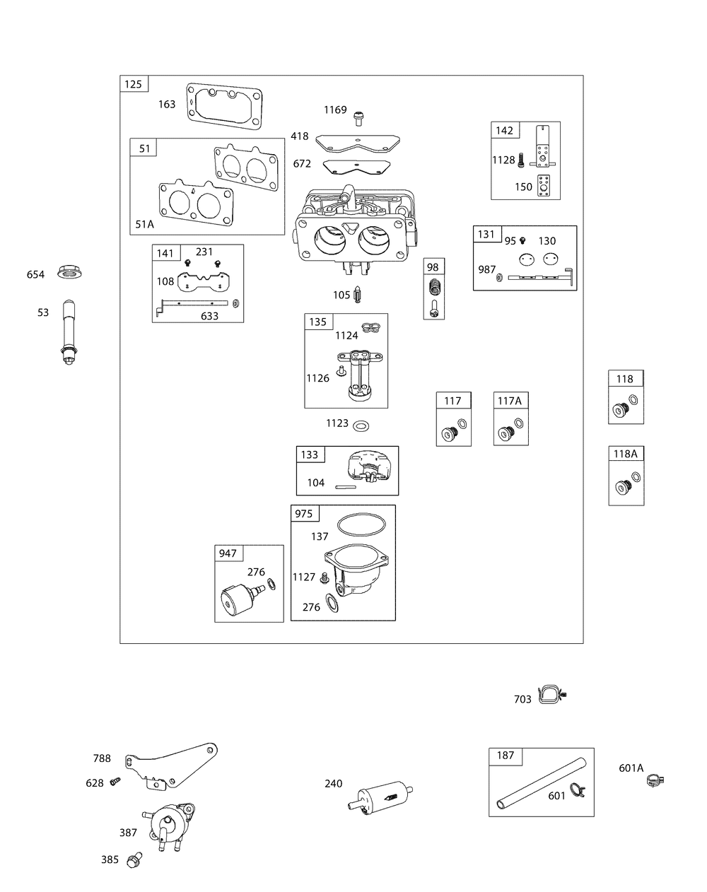 Engine Assembly 5 Diagram and Parts List for GT1554VT 14VR13CK009-14VR13CK010 Cub Cadet Lawn Tractor